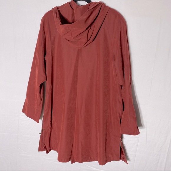 Vintage Apropos Red Orange Oversized Lightweight Jacket With Hood M - Picture 15 of 16